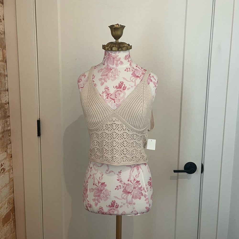 NWT Hunter & Brown Cream Knit Top
